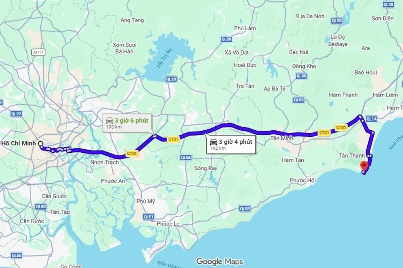Từ TP.HCM - Kê Gà chỉ mất 3 - 4 tiếng di chuyển